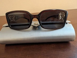 Escada Sunglasses E1383 MGU 52 17 135 Rhinestone Brown Gold Made in Italy - Picture 1 of 11