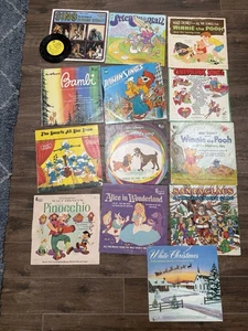 Walt Disney's Vinyl Lot of 14 RECORDS Disneyland LPS /Storybooks Christmas - Picture 1 of 1