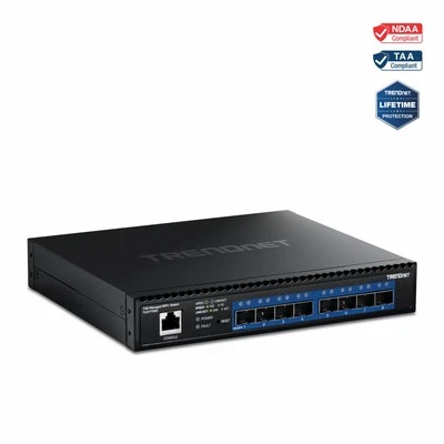 TRENDnet TL2-F7080 8-Port 10G Layer 2 Managed SFP+ Switch, - Image 1 of 4