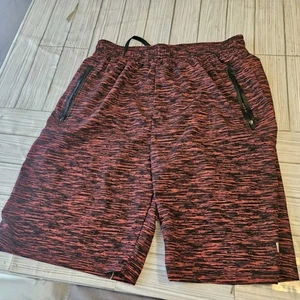 Cougar Sport Athletic Shorts Mens Large Black & Orange Gym Fitness Performance - Picture 1 of 7