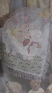 New Something Special Baby Afghan Counted Cross Stitch Kit Bonnet Baby & Sheep - Picture 1 of 3