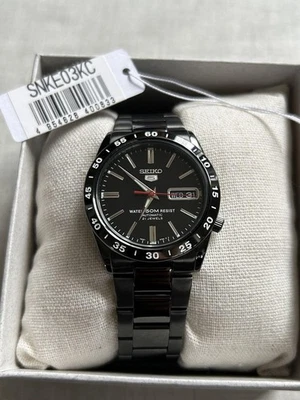 SEIKO SEIKO5 SNKE03K1 Black Automatic Men's Watch in Box New - Image 1 of 4