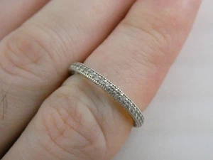 Pandora ALE Sterling Silver Hearts Side Design Crystal Infinity Band Ring Size 7 - Picture 1 of 18