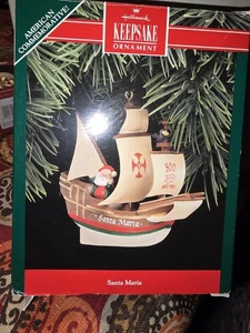 Santa Maria`1992`Santa's Boat,1492-1992,American Commemorative,Hallmark Ornament - Picture 1 of 1