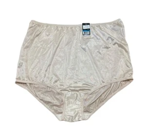 Vanity Fair 9/2XL Fawn Satin All Nylon Brief Panty #15812 NWT Granny Panty - Picture 1 of 5