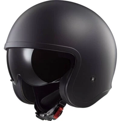 Casco Jet Ls2 OF599 Spitfire II Solid Nero Opaco - Immagine 1 di 4