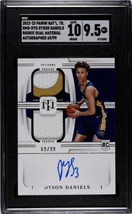2022-23 National Treasures Dyson Daniels Rookie 69/99 Patch Auto RPA SGC 9.5 - Picture 1 of 2