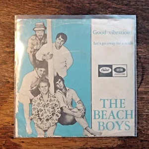 BEACH BOYS: Good Vibrations / Let's Go Away 7" Single DENMARK Picture Sleeve '66 - Picture 1 of 10