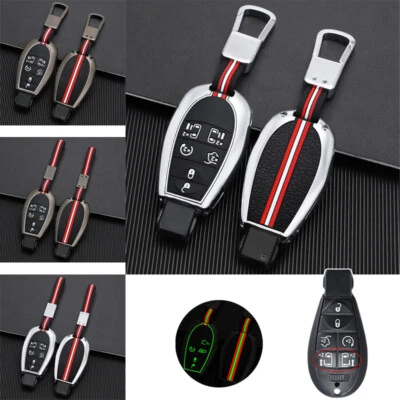 Alloy Silicone Car Key Case Cover For Jeep Grand Cherokee For Chrysler For Dodge Foto 1 de 4