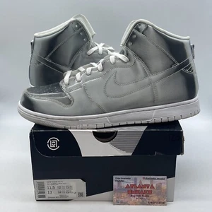 Size 11.5 - Nike CLOT x Dunk High Flux Silver Suede White (DH4444-900) - Picture 1 of 8