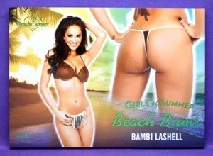 Bench Warmer 2025 Girls of Summer Bambi LaShell GREEN FOIL BEACH BUMS #'d 1/5 - Picture 1 of 2