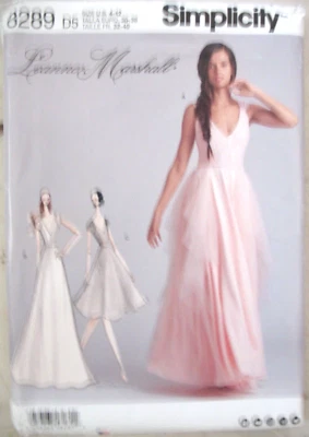 Simplicity #8289 Leanne Marshall SEW PATTERN sz 4-12  special PROM wedding DRESS - Image 1 of 4