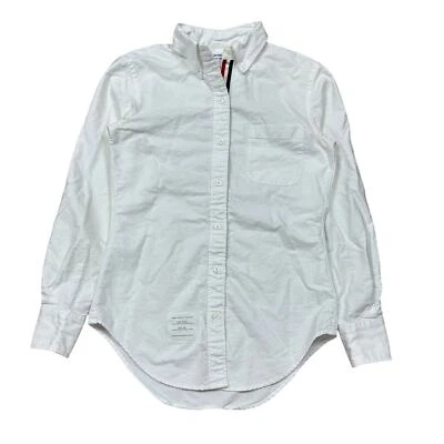 Camisa Thom Browne Clásica Oxford Tapeta Grano Grueso Manga Larga Para Mujer 38 Foto 1 de 4