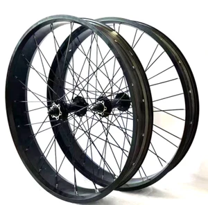 DONSP1986 26" x4" Fat Tire Rimset Heavy Duty 12G Spokes Disc Brake BIKE Wheelset - Picture 1 of 7