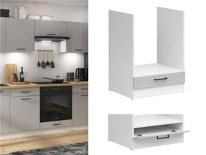 600mm Kitchen Oven Housing Unit Base Cupboard Light Grey Gloss 60cm Door Junona - Picture 1 of 17