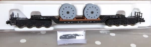 Fleischmann 6660031 N Tieflade-Rungenwagen Uai with Cable Drums DB Epoch 4 New - Picture 1 of 3