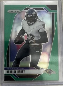 Tarjeta de fútbol americano Derrick Henry 2024 Panini verde Prizm #20 Baltimore Ravens - Imagen 1 de 2