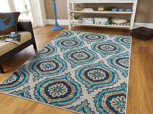 Blau Modern Großflächenteppiche 8x10 Teppich Modern Teppich 5x7 Flur Läufer 2x8 - Bild 1 von 5