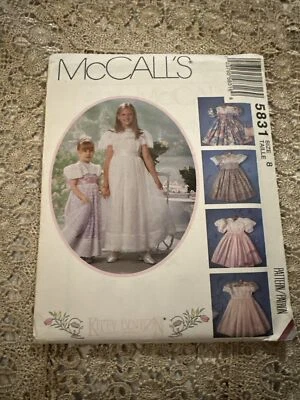 McCall’s 5831 Sewing Patterns Children First Comunion Dress Size 8 Uncut FF - Image 1 of 3