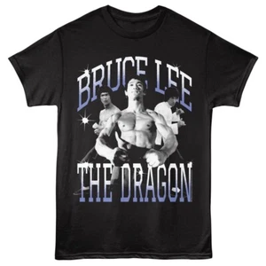 Bruce Lee Mens T-Shirt THE DRAGON New Licensed Black Cotton S,M,L,XL, XXL, XXL - Picture 1 of 3