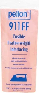 Pellon White 911FF Fusible Featherweight Interfacing, 20" x 1 yd,Quilt Batting - Picture 1 of 1
