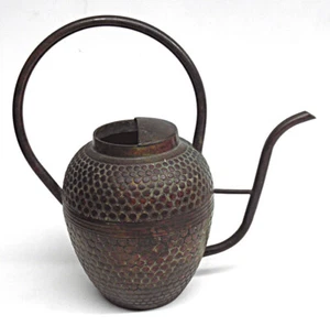 Vintage Metal Water Can Decorative Cast Bronze / Copper Bonzai Plants - Picture 1 of 6