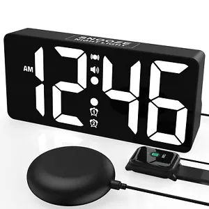 PPLEE Loud Alarm Clock for Bedroom, Vibrating Digital Clock with Bed Shaker f... - Picture 1 of 7