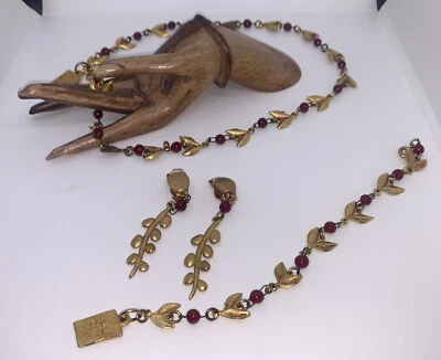 Isabel Marant 3 шт. набор золотистый красный бусина лист - Изображение 1 из 4