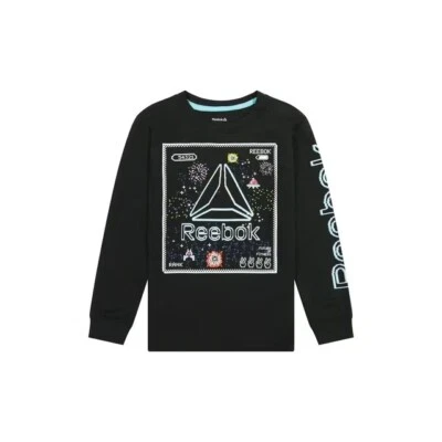 Camiseta de manga larga con gráfico brillante en la oscuridad Reebok para niños talla S (6/7) Foto 1 de 3