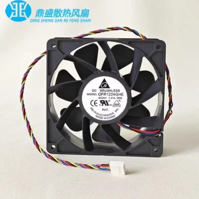 Delta QFR1224GHE 12038 DC24V 1.41A 12CM 4-Wire Cooling Fan - Image 1 of 4