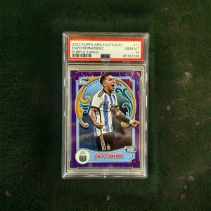 2023 Topps Fileteado Argentina Enzo Fernandez Debut Purple Tango /15 PSA 10 - Picture 1 of 3