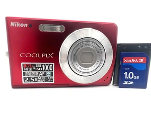 Nikon COOLPIX S200 Red Digital Camera From Japan Tested -1 Day Handling - Picture 1 of 18