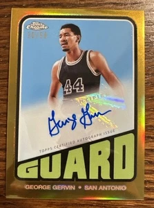 2023-24 Topps Chrome George Gervin 1972 Auto Gold Refractor /50 #TA-GG - Bild 1 von 3