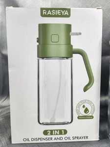 2pcs~2-in-1 Oil Spray Bottle Refilable Glass Cooking Olive Oil Sprayer Dispenser - Picture 1 of 15