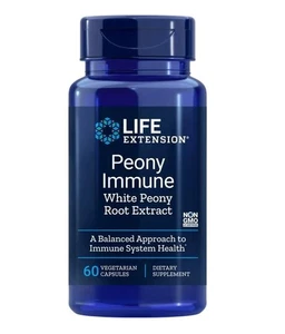 Life Extension - Peony Immune 600 mg 60 Vegetarian Capsules - Picture 1 of 2