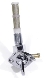  Custom Chrom Benzinhahn für Harley Davidson Chopper 1/4" Anschluß rechts 90° HD - Picture 1 of 2