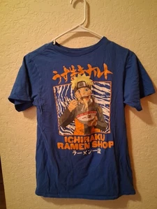  Naruto Ichiraku Blue Size Kids 10/12 Vintage Ramen Shop graphic tshirt - Picture 1 of 2