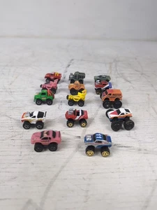 Vintage Micro Machines Galoob Big Wheel Truck Lot Of 14 - Picture 1 of 5