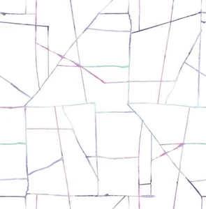 Wallquest DA62109 Geo Creative Purple, Teal, and Pink - Picture 1 of 2