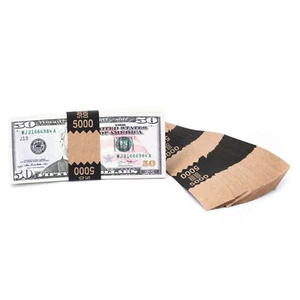 Natural Kraft Saw-Tooth $5,000 Currency Band (500) - Picture 1 of 2