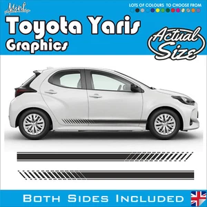 Toyota Yaris rayas laterales 3/5 puertas gr jdm calcomanías pegatinas gráficos SIN P&P 007 - Imagen 1 de 5