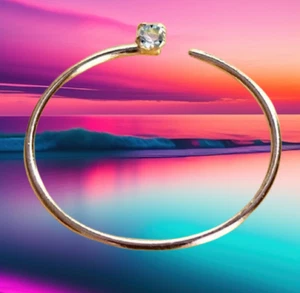 I OHRRING 8 mm I Echtes massives 585 Gelbgold I Echter Diamant I 46008-8 I - Bild 1 von 4