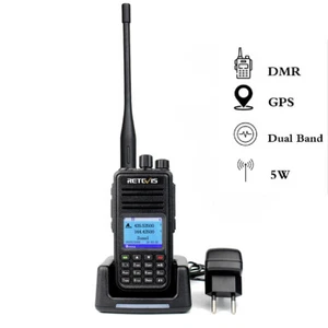 Retevis RT3S DMR GPS APRS Long Range Handheld Walkie Talkie 5W 3000CH 2Way Radio - Zdjęcie 1 z 16