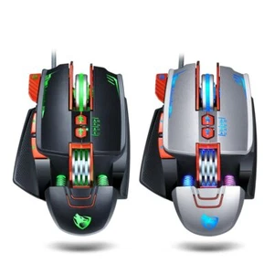 V9 Gaming Mouse Wired USB Breathing light Computer Mice RGB Gamer PC 8 Button - Picture 1 of 8