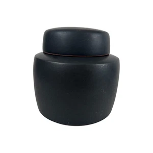 BRET BORTNER Design Black Finish Terracotta Canister Lid Modern Minimalist 6.5" - Picture 1 of 18