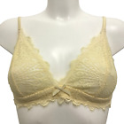 Pleasure State Anise Ecru (Pale Yellow) Kourtney Leigh Bra Large Soft Cup Bralet