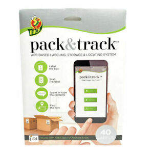 Duck Pack and Track Scannable Storage Labels Works w/Free App for Android & IOS