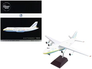 Antonov 124-100M Aereo Commerciale "Antonov Airlines" Bianco con Blu e Giallo - Foto 1 di 2