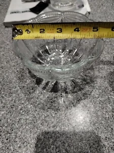 Vintage Kig Indonesia Crystal Clear Glass Bowl Scalloped Rim Candy Nut Dish - Picture 1 of 5