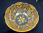 Cristallerie de St Louis bowl raised etched 24kt gold France glass bowl